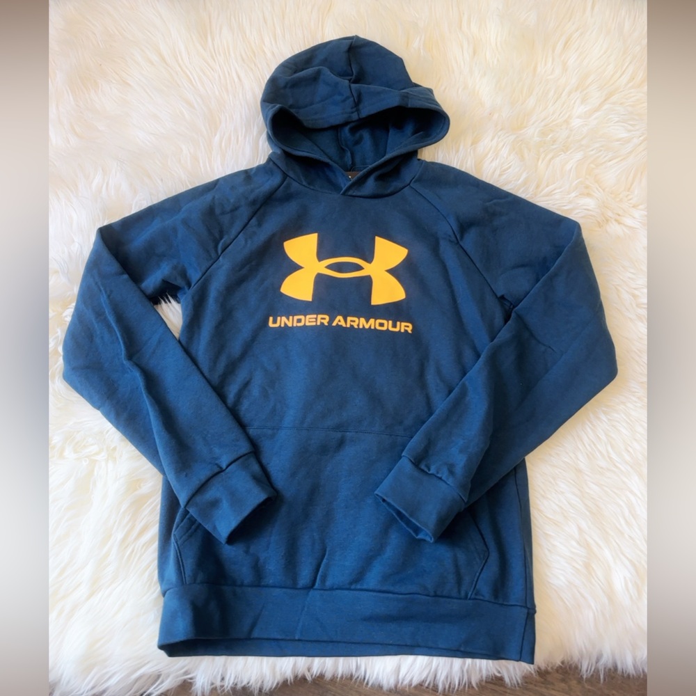 New With Tag Under Armour Boys Rival Fleece Hoodie Youth XLarge